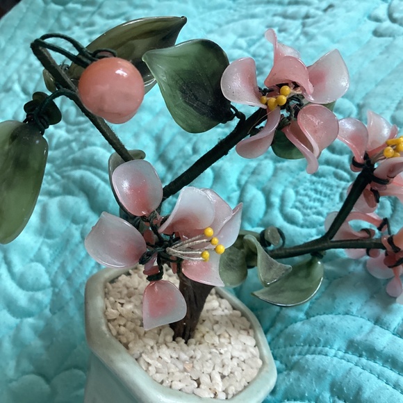 VINTAGE SMALL PINK CHERRY BLOSSOM BONSAÏ TREE - Picture 4 of 12